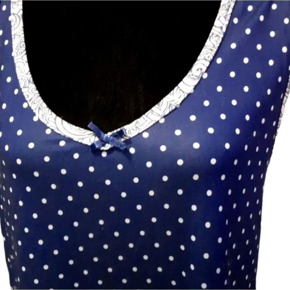 Sag Harbor Chemise and Robe Set‎ Paisley and Polka Dot sz L